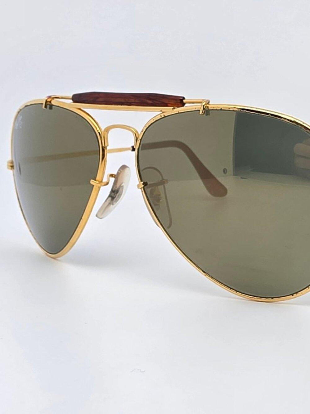 Ray-Ban B&L W1508 Outdoorsman II 24K Gold Deep Groove Diamond Hard Sunglasses